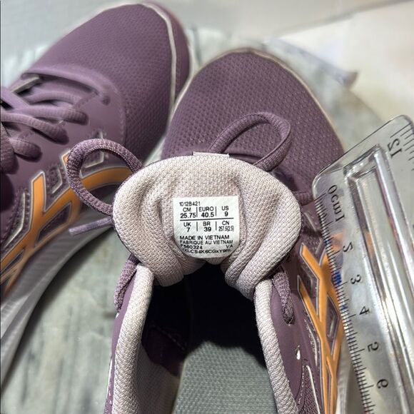 Asics Women's Sneakers in Purple and Orange pre-owned size: 9 - Picture 6 of 7